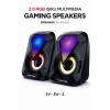 Sprange SR-PN785 2.0 RGB Işıklı Multimedia 5V 3W*2 Gaming Oyuncu Speaker -Siyah