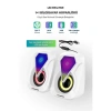 Sprange SR-PN785 2.0 RGB Işıklı Multimedia 5V 3W*2 Gaming Oyuncu Speaker -Beyaz
