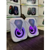 Sprange SR-PN785 2.0 RGB Işıklı Multimedia 5V 3W*2 Gaming Oyuncu Speaker -Beyaz