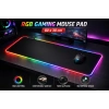 80x30 cm RGB Işıklı Gaming Mouse Pad Büyük Boy Kaymaz Taban LED Işıklı Siyah Mousepad
