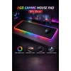 80x30 cm RGB Işıklı Gaming Mouse Pad Büyük Boy Kaymaz Taban LED Işıklı Siyah Mousepad
