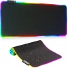 80x30 cm RGB Işıklı Gaming Mouse Pad Büyük Boy Kaymaz Taban LED Işıklı Siyah Mousepad