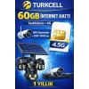 TURKCELL 60GB internet Hattı Sim Kart – Taahhütsüz – 4G – Wifi Kameralar DVR/NVR İçin 1 YILLIK