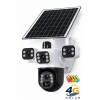 MPIA Aurora 3 Kameralı 4G 6MP 4K Sim Kart Girişli Güneş Panel 4 Lens Solar 12000mAH Alarmlı Mikrofon 360 PTZ Türkçe Uygulama Güvenlik Kamera