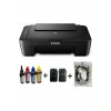 Canon Pixma E414 Fotokopi + Tarayıcı Çok Fonksiyonlu Yazıcı ( Dolan Kartuşlu )