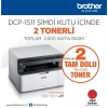 BROTHER DCP-1511-2T Mono Lazer AIO A4 Mono Fotokopi Tarayıcı Usb Yazıcı 2 TAM DOLU TONER