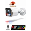 J-TECH JT-112 5MP PoE Sesli IP Bullet Metal Güvenlik Kamerası Haraket Duyarlı Çakar LED