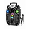 Platoon PL-4681 BT USB SD AUX 8 İNÇ Mikrofonlu Anfi Yüksek SES Taşınabilir RGB Işıklı Hoparlör