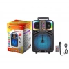 Platoon PL-4684 BT USB SD AUX 8 İNÇ Mikrofonlu Anfi Yüksek SES Taşınabilir RGB Işıklı Hoparlör