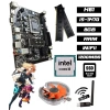 B8G i5-3470 3.60GHz 8GB RAM H61 1200Mbps WiFi CPU Fan Bundle Anakart Komple SET