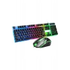 BGRGKMS Gaming Rgb Işıklı Kablolu Q Klavye Ve Mouse Seti Beyaz