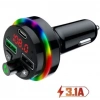 Concord C-6009 Bluetooth Görüşme Ve Müzik Dinleme Ekranlı RGB FM Transmitter PD 3.1A Çift Usb Şarj