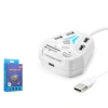 HADRON A068B USB Combo Hub Kart Okuyucu 8 Port Beyaz