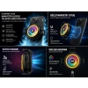 HADRON CX20 Manyetik Klipsli Telefon Soğutucu Fan RGB Siyah