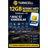 Hotkam 4G Araç İçi Kamera Google Maps GPS Takip 1080P + Turkcell 12GB SIM Hediye -1 Yıl