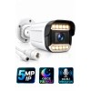 J-TECH JT-9070 5MP Sesli IP Bullet Kamera | PoE | 12 LED | 3.6mm | Gece-Gündüz Renkli