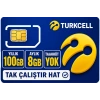 TURKCELL 100GB internet Hattı Sim Kart – Taahhütsüz – 4G – Wifi Kameralar DVR/NVR İçin 1 YILLIK