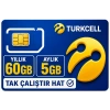 TURKCELL 60GB internet Hattı Sim Kart – Taahhütsüz – 4G – Wifi Kameralar DVR/NVR İçin 1 YILLIK