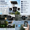 X5Tech 95GS 3 Kameralı 4G Solar Sim Kartlı PTZ IP Sesli Akıllı Güvenlik Kamera ( 3+3+3 MP )
