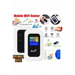 4G A8-E Mobil Sim Kartlı WiFi Router 300Mbps Kablosuz 3000mAh Taşınabilir Hotspot Cep Modem