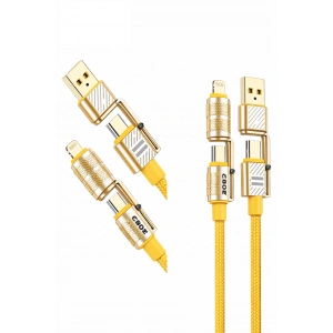 Platoon PL-8631 4in1 Hızlı Şarj Data Kablosu Type-C Micro USB Lightning Çoklu Kablo