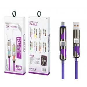 Platoon PL-8933 240W 2in1 Type-C to Type-C / iOS / USB Hızlı Şarj ve Data Kablosu