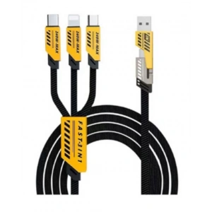 Platoon PL-8917 240W 4in1 Hızlı Şarj Kablosu Type-C / Lightning / Micro USB / USB-A Destekli