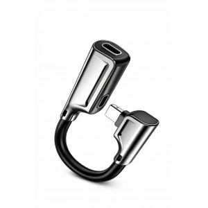 Platoon PL-8816 iOS Lightning to Type-C + Type-C Şarj Giriş Çoğaltıcı Adaptör (2 Port)