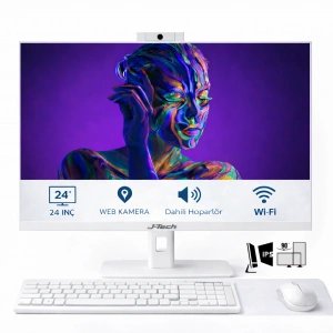 J-TECH ProLine i5 3470 16GB RAM 256GB SSD 24 Pivot - Webcam - WiFi All in One Bilgisayar