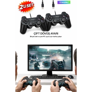 C-850 X2 İkili Usb Kablolu Joystick Gamepad Oyun Kolu Pc Tv Bilgisayar Laptop Uyumlu