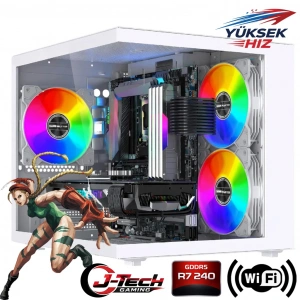 J-TECH RagePC i5 10400F 16GB HDD 500GB+256GB SSD GDDR5 R7240 Oyuncu Bilgisayarı