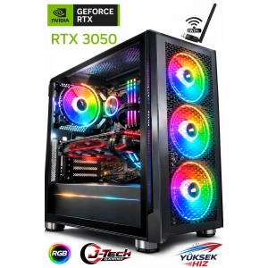 J-TECH StormX i5 6500TE 16GB RAM 256GB SSD GDDR6 RTX3050 Gaming Oyuncu Bilgisayarı