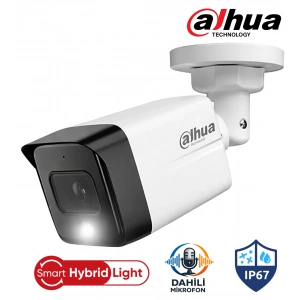 Dahua Smart Hibrit Led Sesli IR Bullet Güvenlik Kamera 2MP 2.8MM (IPC-HFW1230TC1-SA)