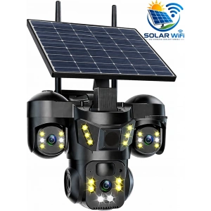 X5Tech RX-66WS 3 Kameralı Solar WiFi PTZ IP Sesli Akıllı Güvenlik Kamera ( 3+3+3 MP )