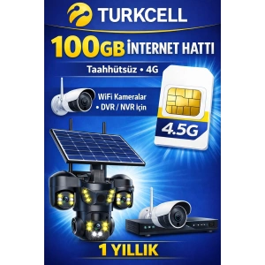 TURKCELL 100GB internet Hattı Sim Kart – Taahhütsüz – 4G – Wifi Kameralar DVR/NVR İçin 1 YILLIK