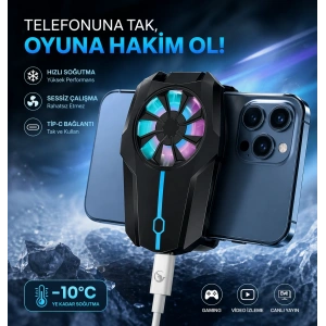 Sprange SR-MC5 RGB Aydınlatma Manyetik 3 Kademeli 8*5*4cm Telefon Soğutucu