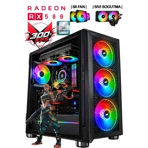 J-TECH neX i5 10400F | 32GB RAM | 512GB SSD | RX580 8GB | SIVI Soğutma 6X Fan | Oyuncu Gaming Bilgisayar