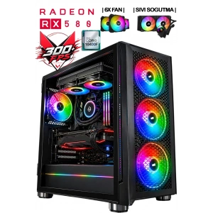 J-TECH neX i5 10400F | 32GB RAM | 512GB SSD | RX580 8GB | SIVI Soğutma 6X Fan | Oyuncu Gaming Bilgisayar