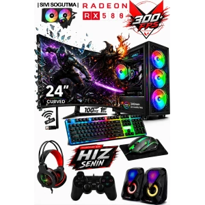 J-TECH Nexa i5 10400F | 32GB RAM | 512GB SSD | RX580 8GB | 24 Curved | Sıvı Soğutma Oyuncu Bilgisayar