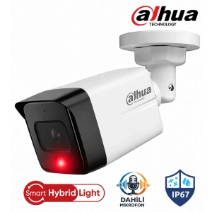 Dahua Smart Hibrit Led Sesli IP Bullet Güvenlik Kamera 2MP 2.8MM (IPC-HFW1230TC1-SA)