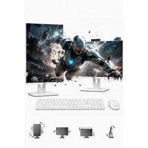 J-TECH Space i7 3770 16GB RAM 512GB SSD 24 Pivot - Webcam - WiFi All in One Bilgisayar