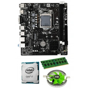 J-TECH i7 2600 | 8GB RAM | FAN | H61 | Bundle Anakart Komple Set H61.i78GB