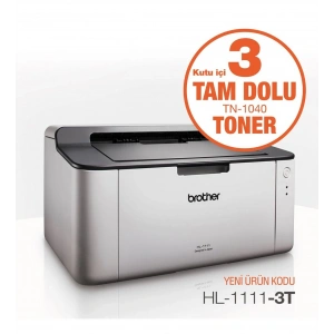 BROTHER HL-1111-3T Mono Lazer A4 Mono Usb Yazıcı 3 TAM DOLU TONER