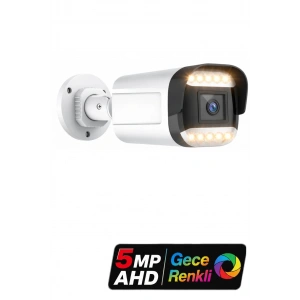 J-TECH 7070 5MP 12 LED SONY LENS Gece Renkli Warm Light 1080P AHD Güvenlik Kamera