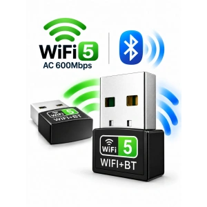 CONCORD W-5 Mini Wi-Fi + Bluetooth Adaptör – 2’si 1 Arada Kablosuz Bağlantı