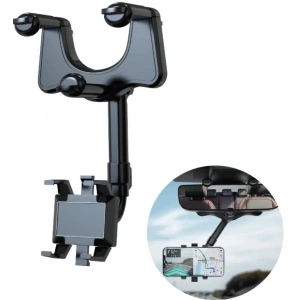 Concrd CH-117 Şık Kullanışlı Dikiz Ayna Cam Masa 360 Dönebilen Araç içi Telefon Tutucu Holder