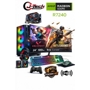 J-TECH Dream i5-3470 3.60GHz 16GB RAM 256GB SSD GDDR5 R7240 4GB 24 Curved Oyuncu Bilgisayarı