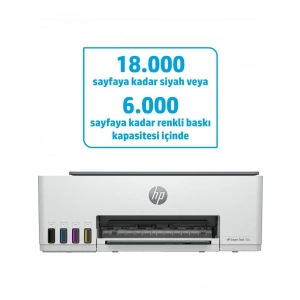 HP Smart Tank 582 4A8D6A Wi-Fi + Tarayıcı + Fotokopi Renki Çok Fonksiyonlu Tanklı Mürekkep Püskürtmeli Yazıcı