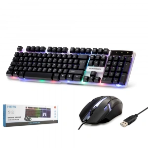 HADRON H837Q Gaming Klavye Mouse Seti LED 1000 DPI Siyah