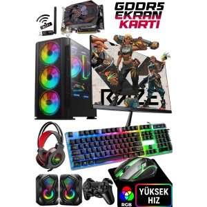 J-TECH G12703 i5-3470 16GB 256GB SSD GDDR5 R7240 4GB 19 FHD Oyuncu Masaüstü Bilgisayar